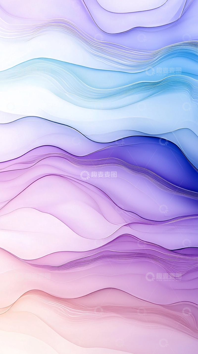 高清大图下载【趣麦麦图】抽象波浪线条背景图