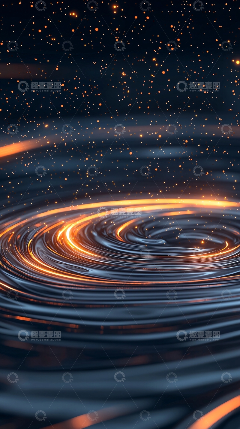 高清大图下载【趣麦麦图】水波涟漪星空背景