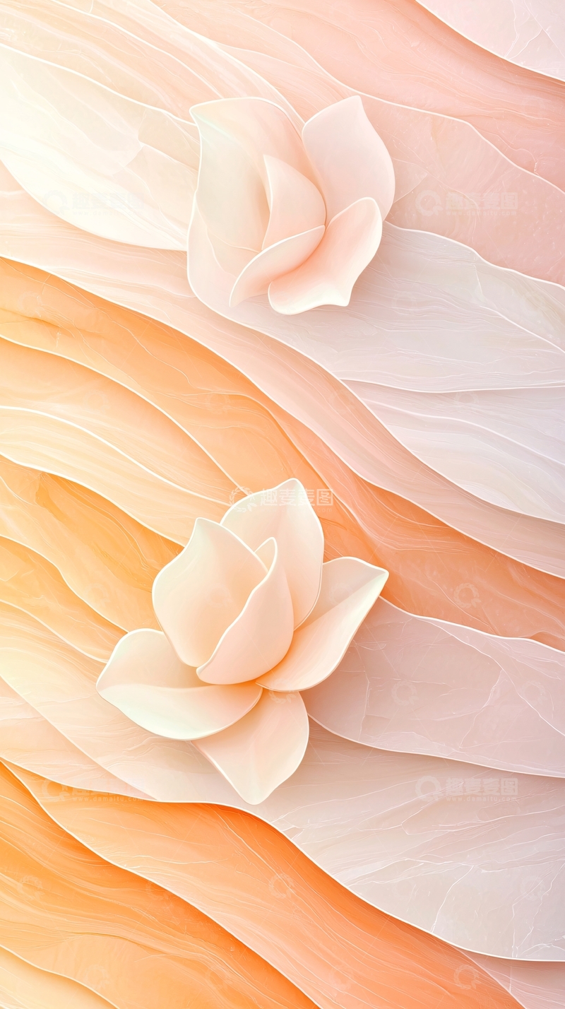 高清大图下载【趣麦麦图】柔美花瓣抽象艺术背景