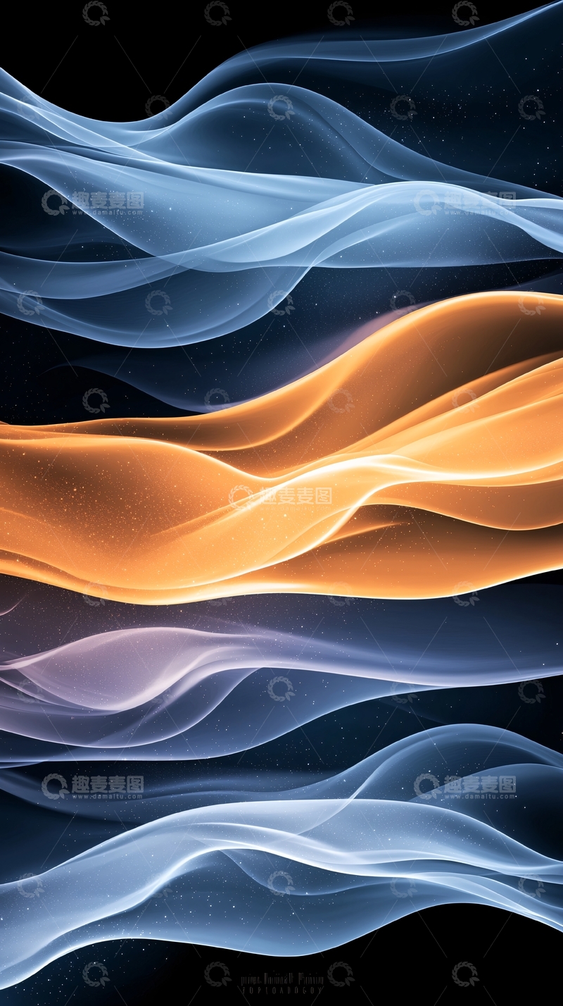 高清大图下载【趣麦麦图】抽象波浪线条背景图