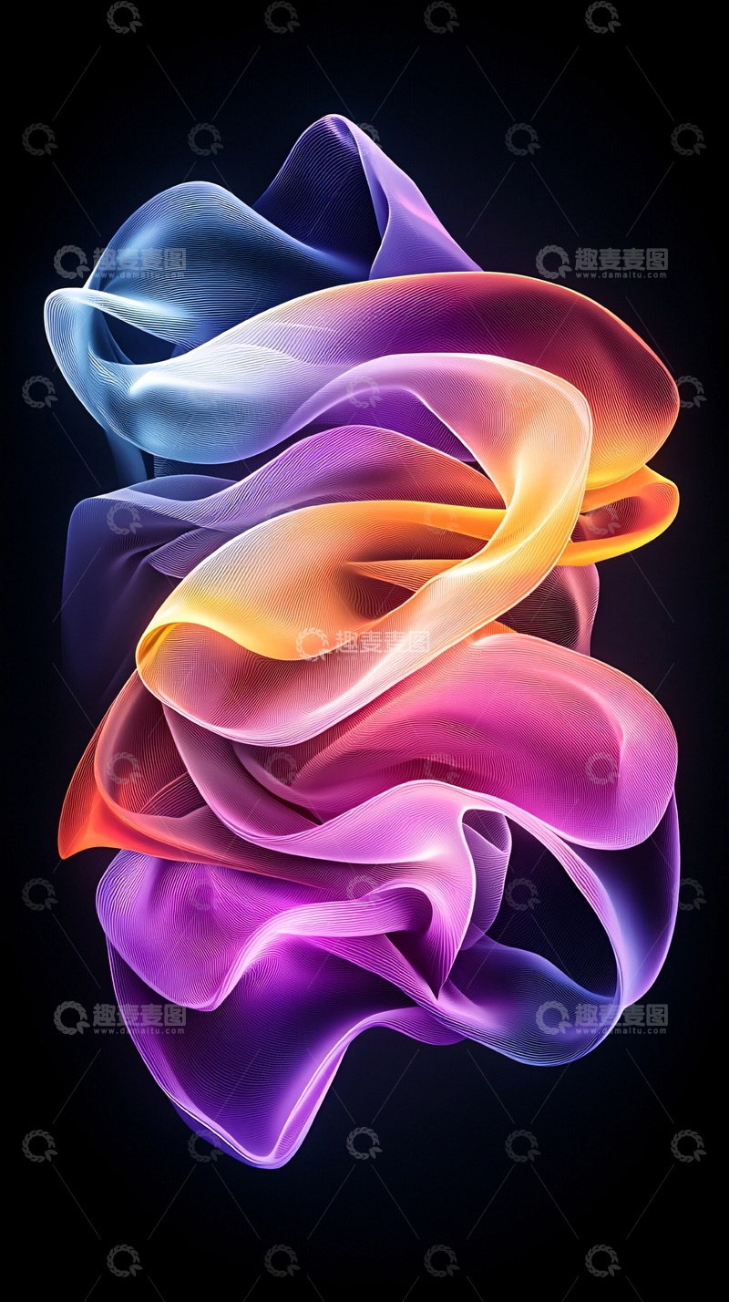 高清大图下载【趣麦麦图】色彩流动抽象艺术背景