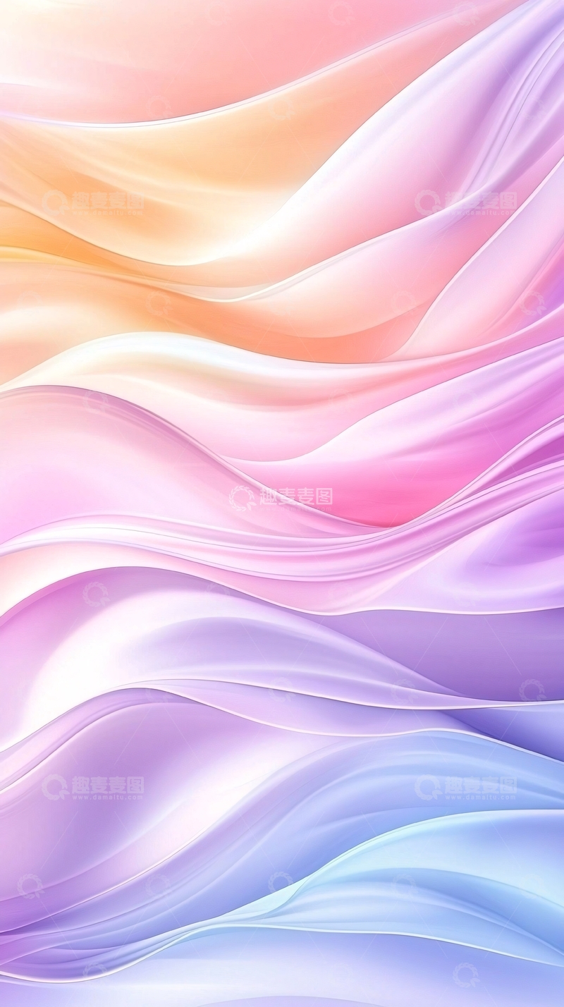 高清大图下载【趣麦麦图】柔和波浪抽象背景