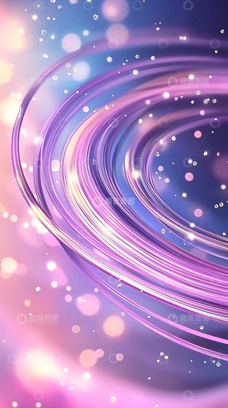 高清大图下载【趣麦麦图】梦幻紫色光圈背景素材