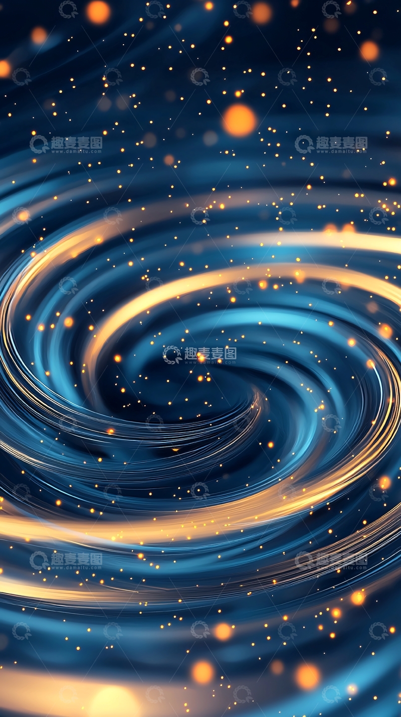 高清大图下载【趣麦麦图】梦幻漩涡星空背景