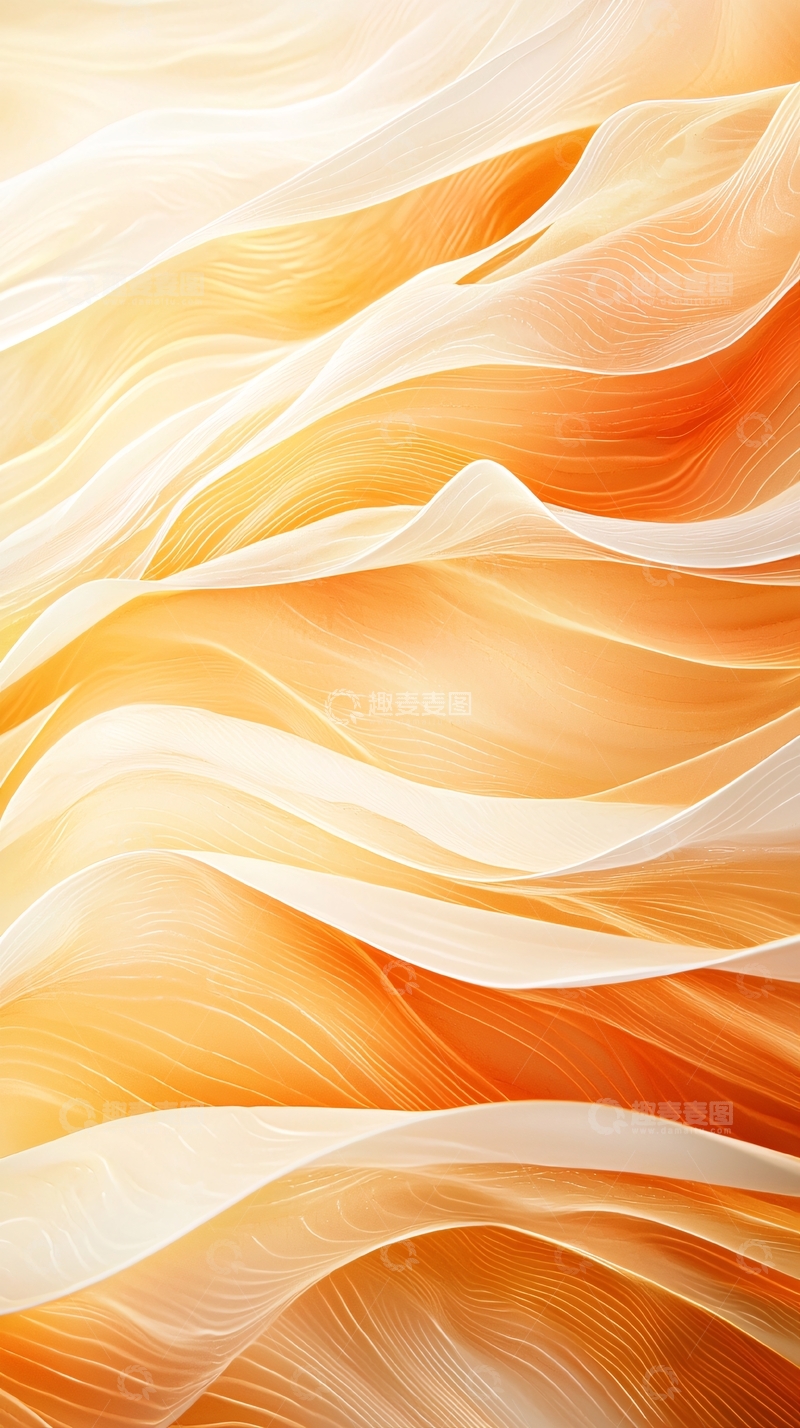 高清大图下载【趣麦麦图】橙色渐变波浪抽象背景