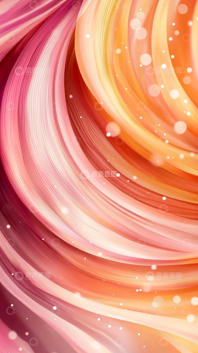 高清大图下载【趣麦麦图】梦幻渐变色彩流动背景