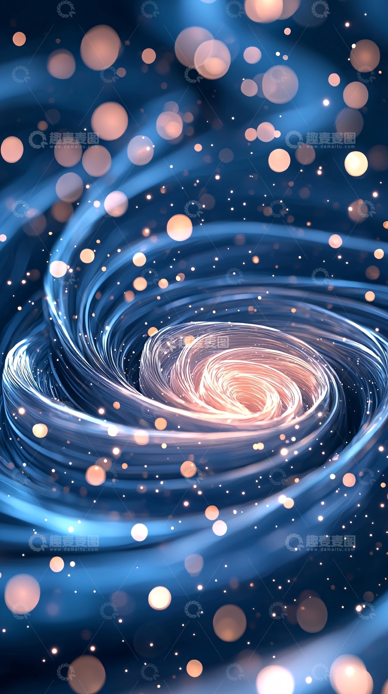 高清大图下载【趣麦麦图】梦幻漩涡星空背景图