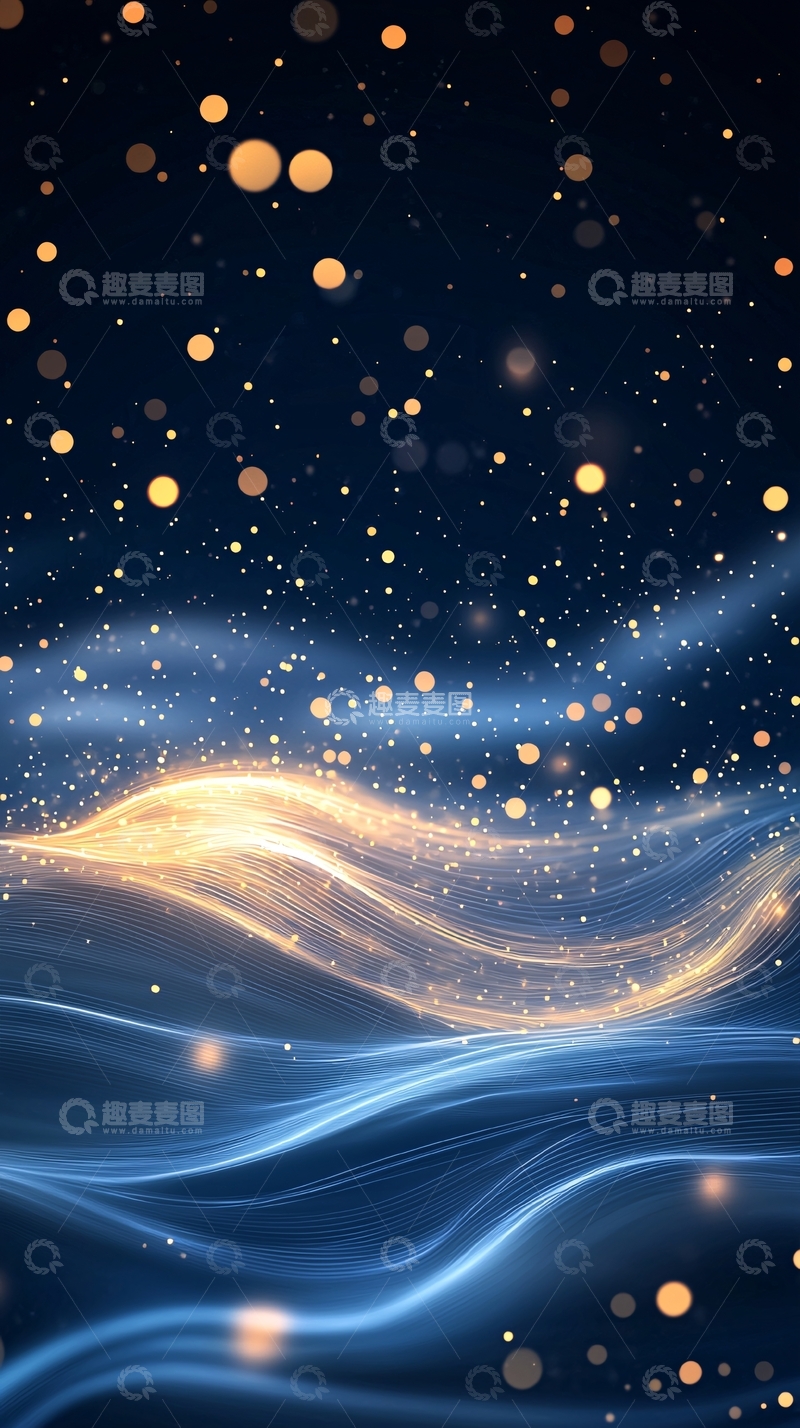 高清大图下载【趣麦麦图】梦幻星空流光背景图