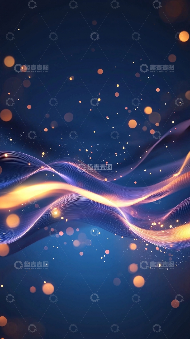 高清大图下载【趣麦麦图】梦幻光波背景素材