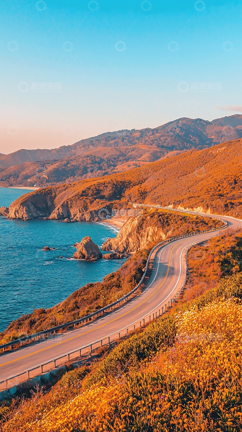 高清大图下载【趣麦麦图】海岸公路风景