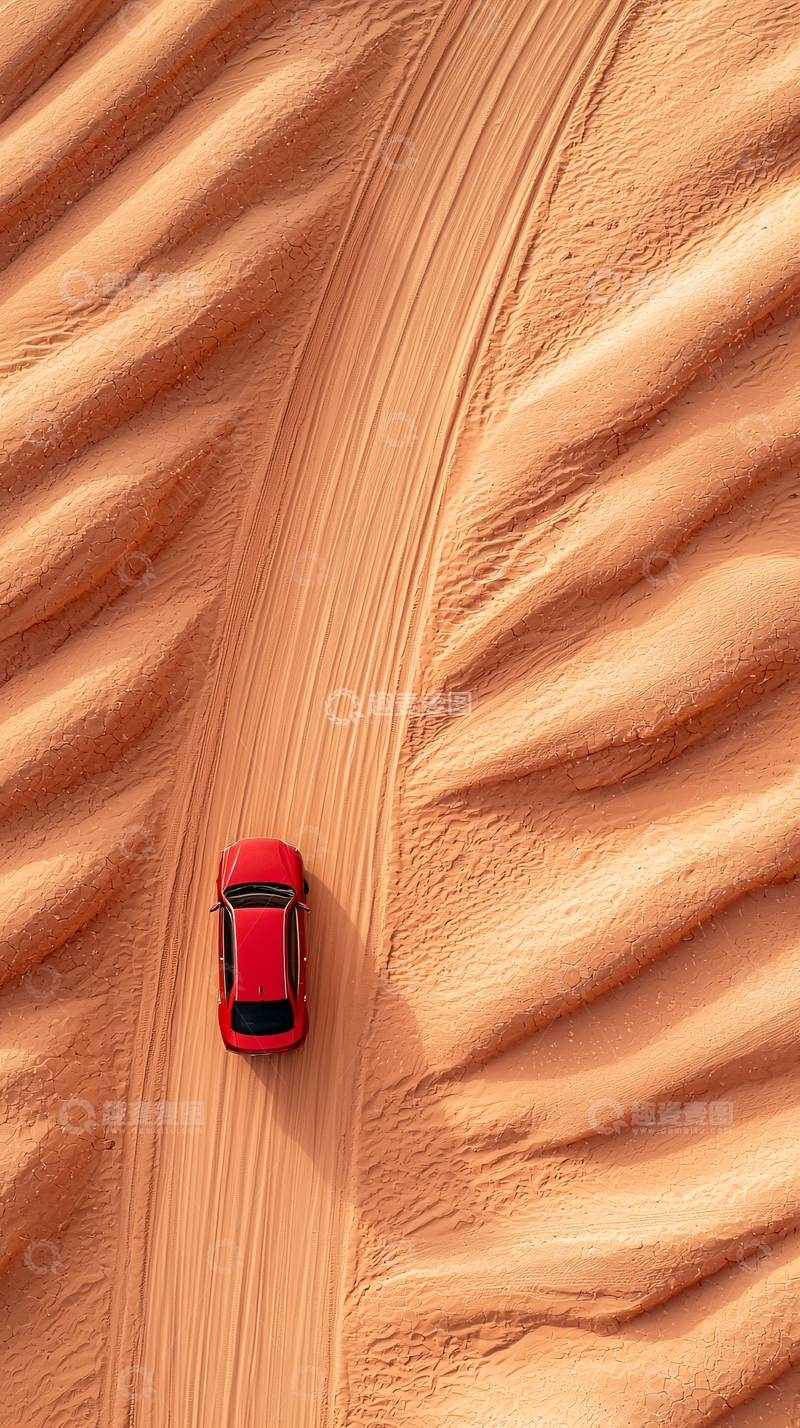 高清大图下载【趣麦麦图】红色汽车沙漠越野