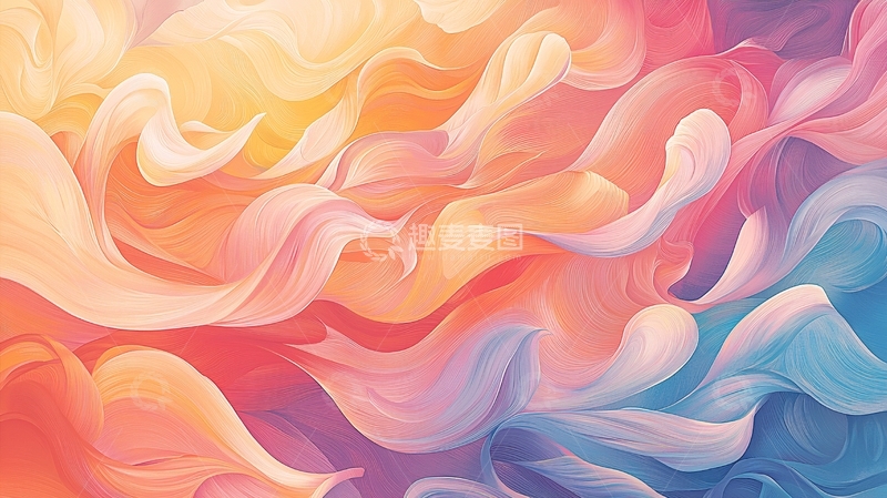 高清大图下载【趣麦麦图】抽象色彩流动背景
