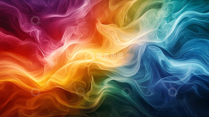 高清大图下载【趣麦麦图】色彩流动抽象艺术背景