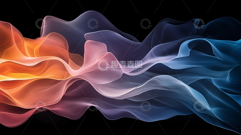 高清大图下载【趣麦麦图】抽象波浪线条艺术背景