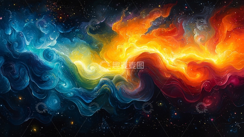 高清大图下载【趣麦麦图】色彩斑斓的宇宙漩涡