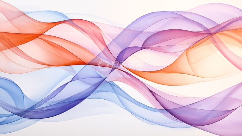 高清大图下载【趣麦麦图】色彩流动抽象线条背景