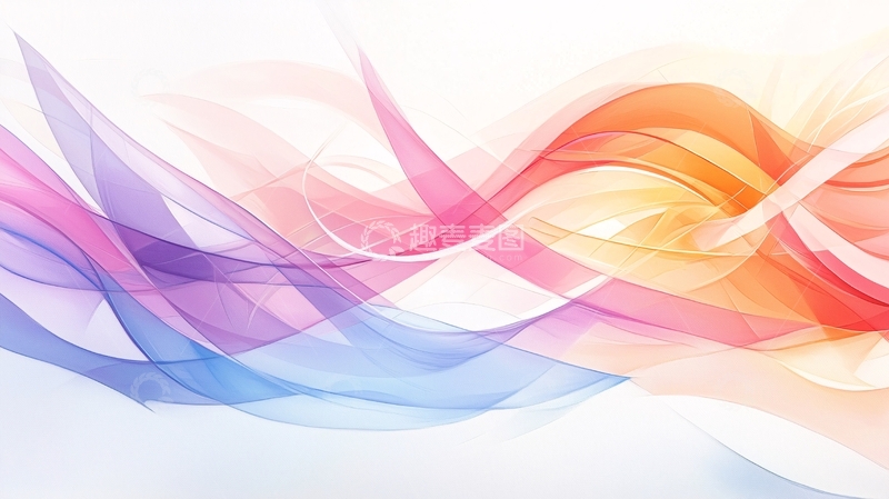 高清大图下载【趣麦麦图】抽象色彩流动线条背景图