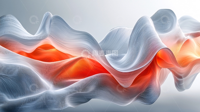 高清大图下载【趣麦麦图】抽象波浪线条艺术背景