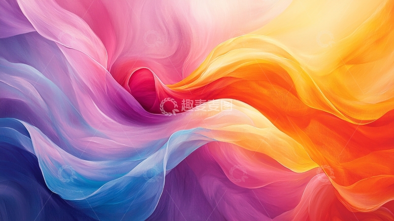 高清大图下载【趣麦麦图】色彩流动抽象艺术背景