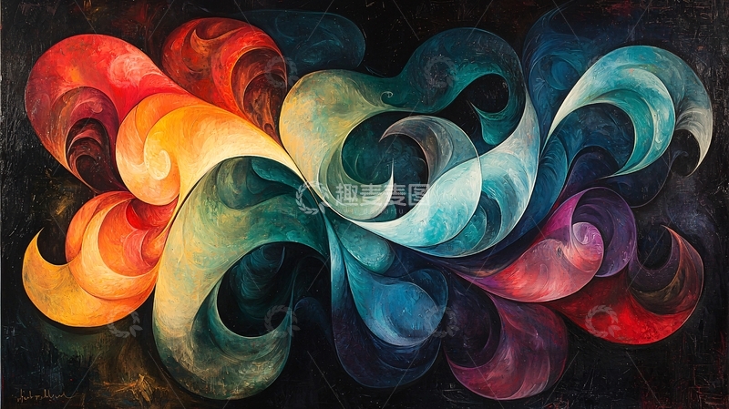 高清大图下载【趣麦麦图】抽象色彩流动艺术画