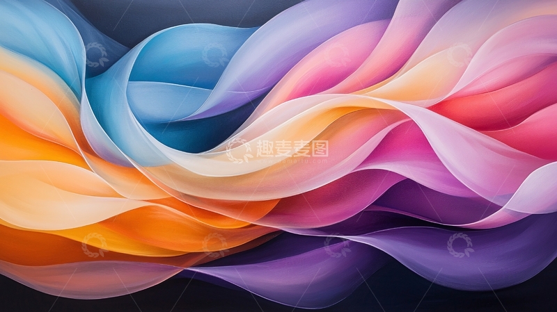 高清大图下载【趣麦麦图】色彩流动抽象艺术背景