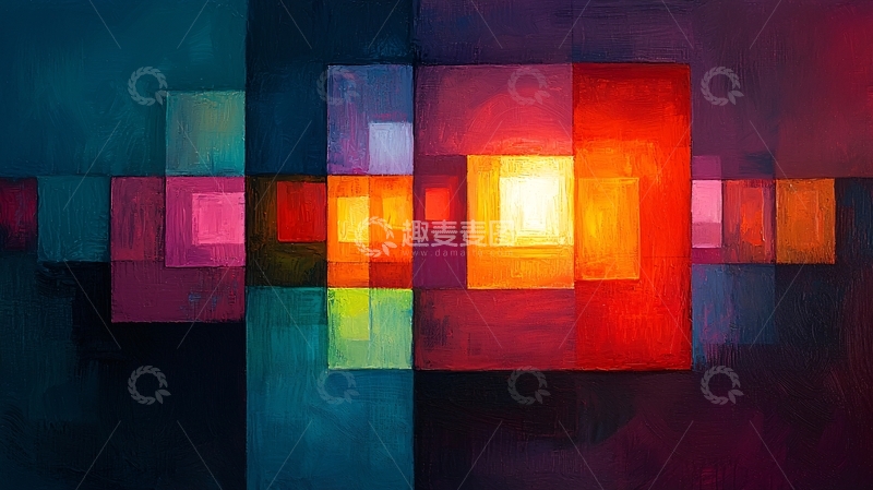高清大图下载【趣麦麦图】抽象色块光影艺术背景