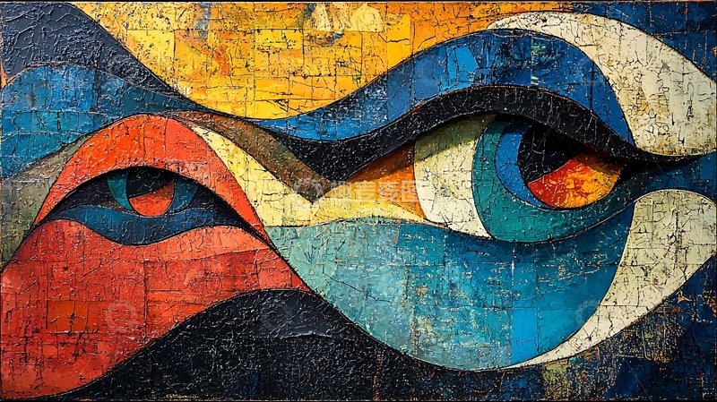 高清大图下载【趣麦麦图】抽象眼睛艺术画