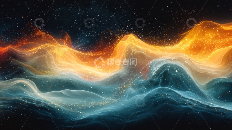高清大图下载【趣麦麦图】梦幻星河山脉风景