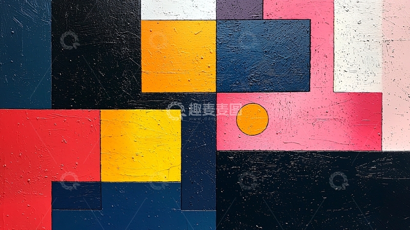 高清大图下载【趣麦麦图】抽象几何色块拼接背景图