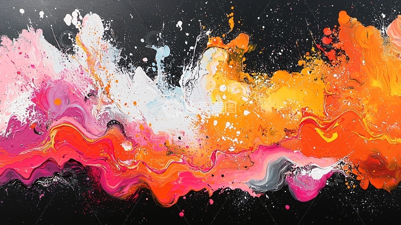 高清大图下载【趣麦麦图】抽象色彩流动艺术画