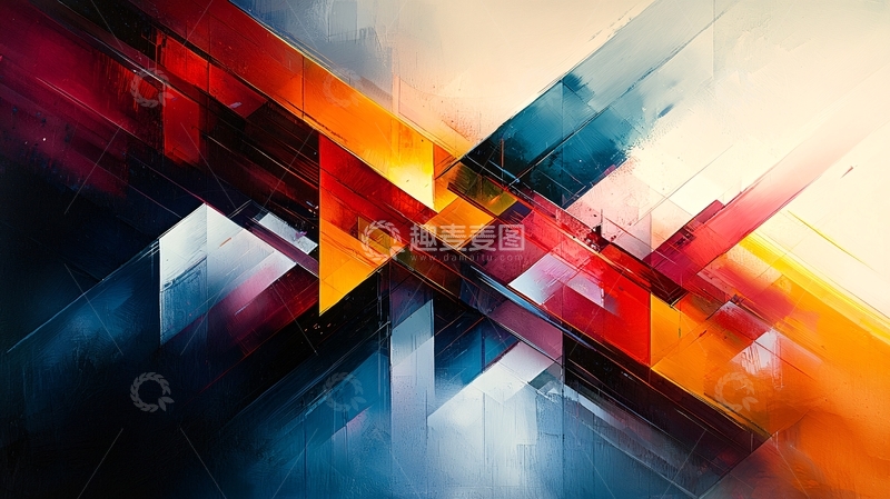 高清大图下载【趣麦麦图】抽象几何光影艺术背景