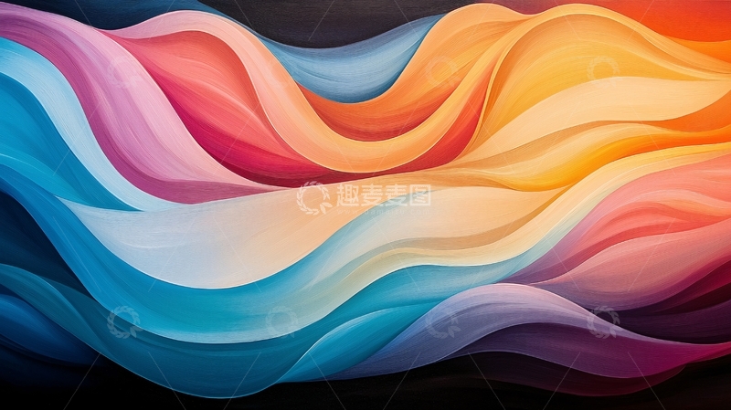 高清大图下载【趣麦麦图】色彩流动抽象艺术背景