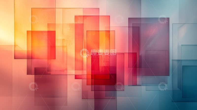 高清大图下载【趣麦麦图】抽象几何光影背景