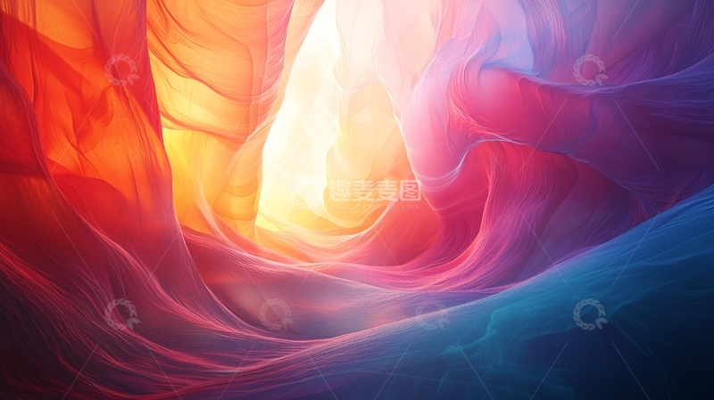 高清大图下载【趣麦麦图】色彩斑斓的抽象洞穴