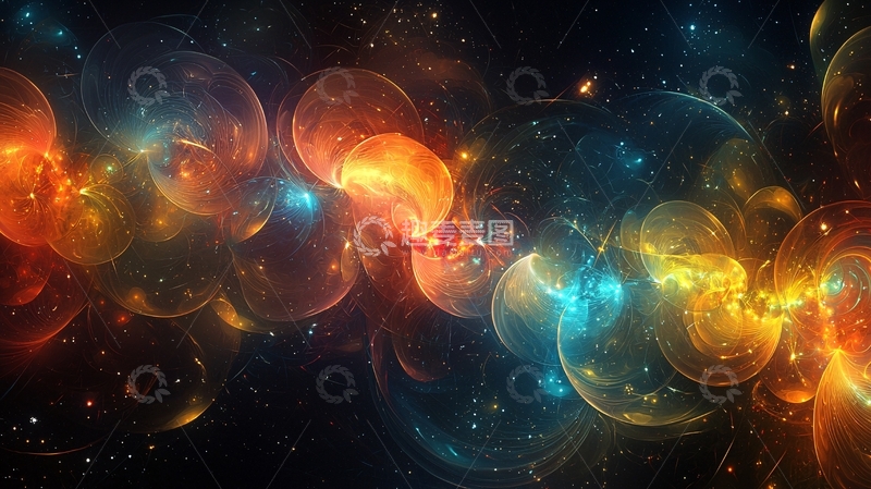 高清大图下载【趣麦麦图】宇宙星云抽象艺术背景