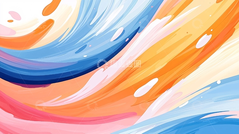 高清大图下载【趣麦麦图】抽象色彩流动背景图