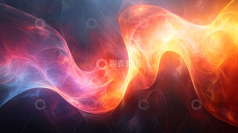 高清大图下载【趣麦麦图】火焰与烟雾交织的艺术背景