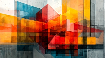 抽象几何色彩建筑艺术