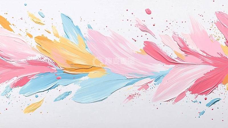 高清大图下载【趣麦麦图】抽象艺术花卉图案背景