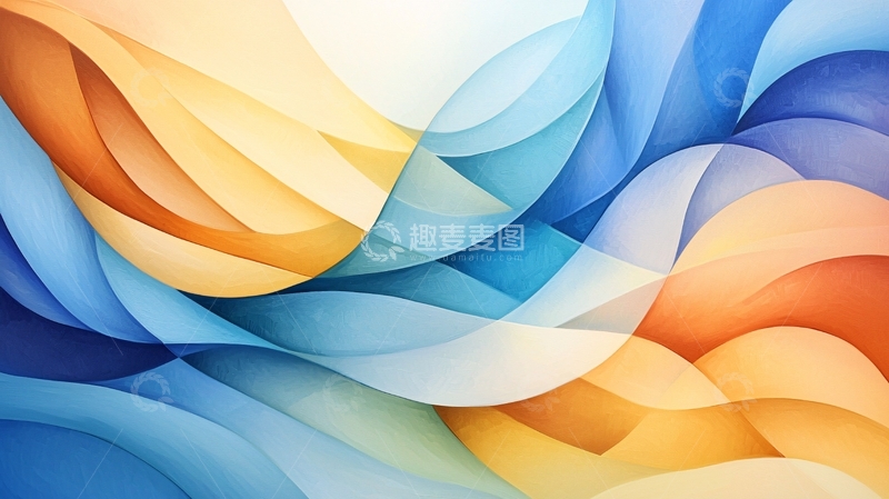 高清大图下载【趣麦麦图】抽象色彩流动波浪背景