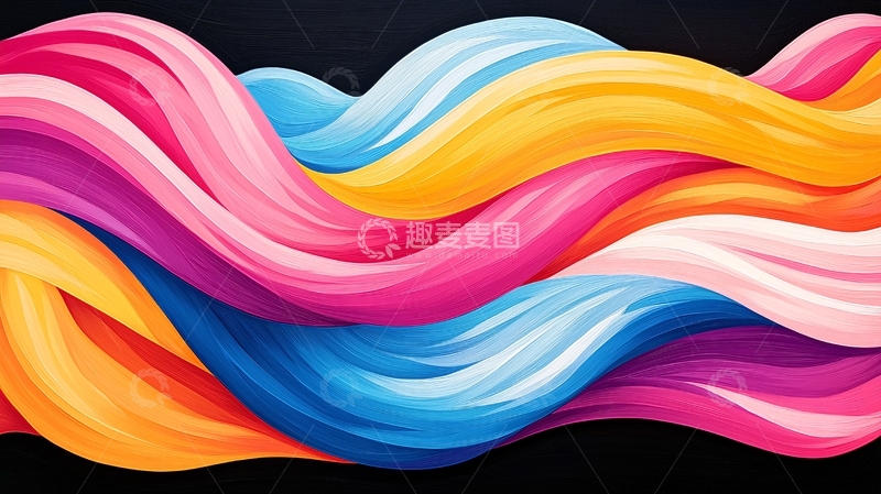 高清大图下载【趣麦麦图】色彩流动抽象艺术背景