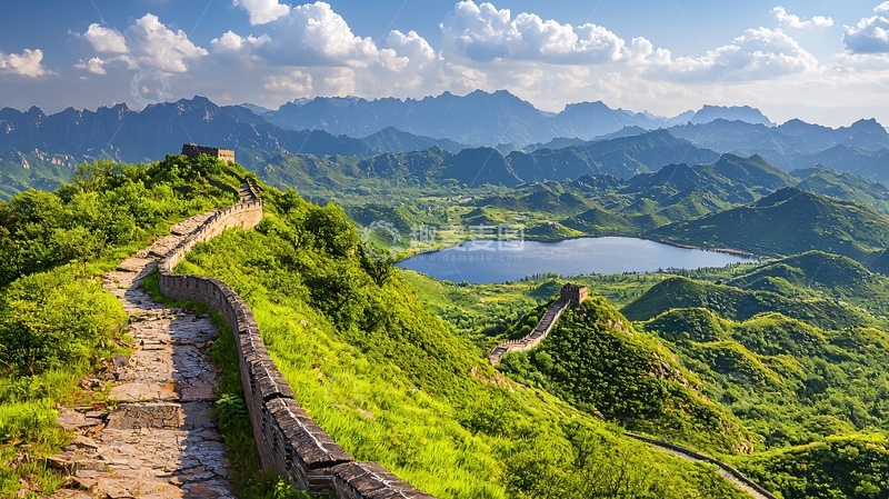高清大图下载【趣麦麦图】长城蜿蜒山间美景