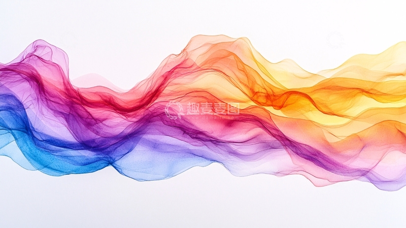 高清大图下载【趣麦麦图】色彩流动抽象波浪背景