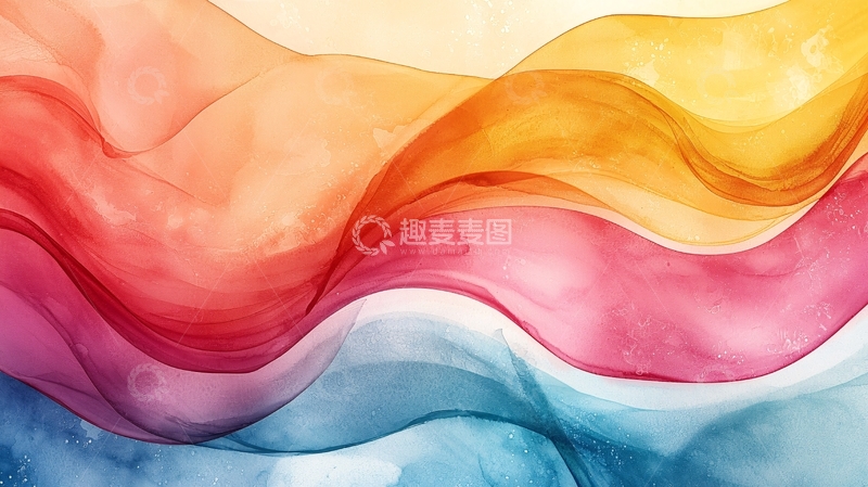 高清大图下载【趣麦麦图】抽象色彩流动背景图