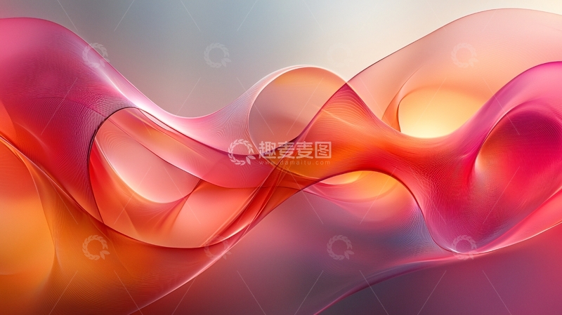 高清大图下载【趣麦麦图】抽象波浪线条艺术背景