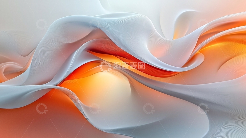 高清大图下载【趣麦麦图】抽象流动线条艺术背景