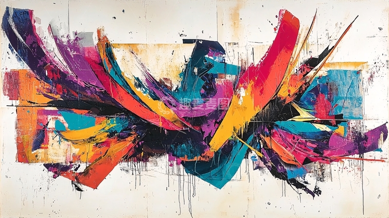 高清大图下载【趣麦麦图】抽象色彩流动艺术画