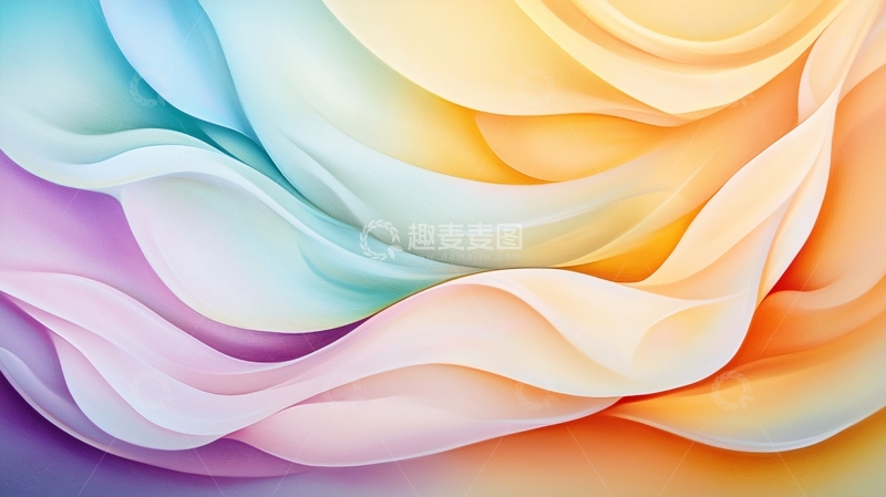 高清大图下载【趣麦麦图】色彩渐变流动抽象背景