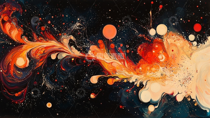 高清大图下载【趣麦麦图】宇宙星云抽象艺术画