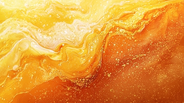 橙色液体流动抽象艺术背景